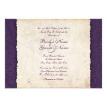 Purple Country  Wedding Invitation