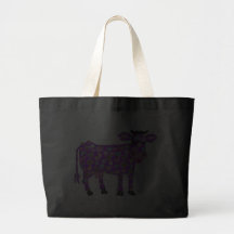 Purple Cow Canvas Bags