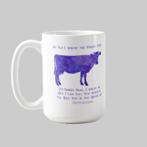 Purple Cow Regrets mugs