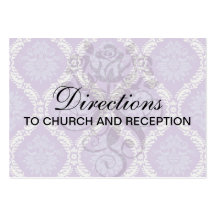 purple cream damask pattern business card