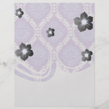 purple cream damask pattern full color flyer