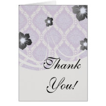 purple cream damask pattern greeting cards