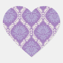 purple cream damask pattern stickers