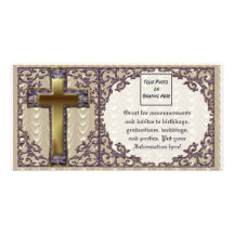 Purple Cross Photo Card