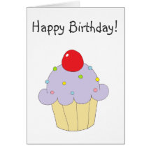 Purple Cupcake Card