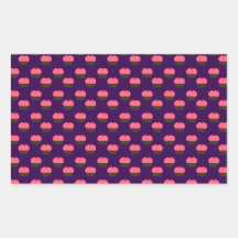 Purple cupcake pattern sticker