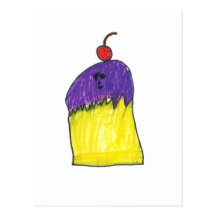 Purple Cupcake Postcard