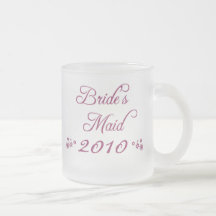 Purple customisable bride's maid 2010 frosted mug