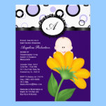 Purple Cute Baby Shower Invites invitations