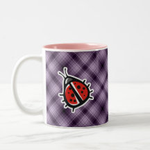 Purple Cute Ladybug Coffee Mug