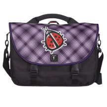 Purple Cute Ladybug Computer Bag