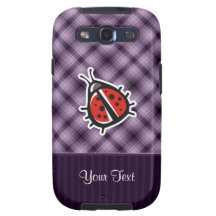 Purple Cute Ladybug Galaxy SIII Cases