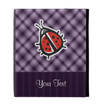 Purple Cute Ladybug iPad Cases