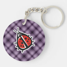 Purple Cute Ladybug Key Chains