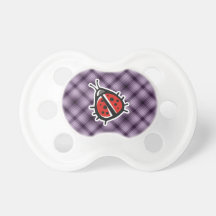 Purple Cute Ladybug Pacifiers