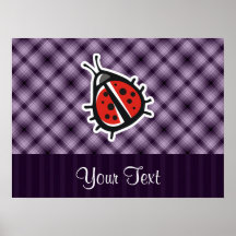 Purple Cute Ladybug Posters