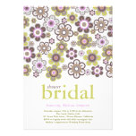 Purple Daisies Flowers Bloom Bridal Shower Wedding invitations