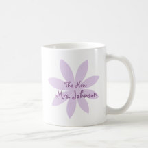 Purple Daisy Bridal Mugs