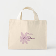 Purple Daisy Bridal Tote Bags