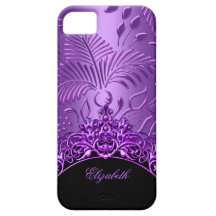 Purple Damask Pattern iPhone 5 Elegant Classy iPhone 5 Cover