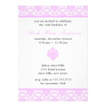 Purple Damask Sweet Sixteen Invitations