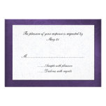 Purple Damask Wedding Response Card Custom Invitations