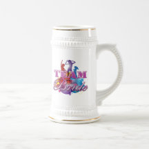 Purple dancing team bride bridesmaids bridal party coffee mug