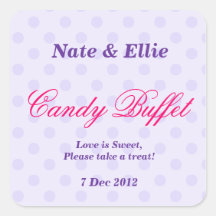 Purple Dotty Candy Buffet Sticker