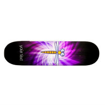 Purple Dragonfly Skateboard Deck