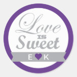 Purple Favour Stickers