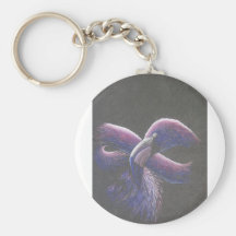 Purple Flamingo Keychain