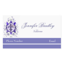 Purple Fleur di li Business Card