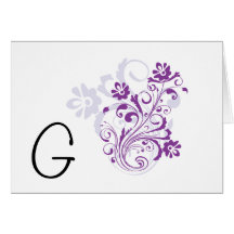 Purple Floral Burst Greeting Card