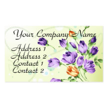 Purple Flower Hearts Business Card