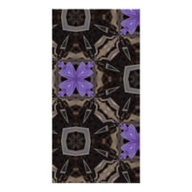 Purple Flowers Custom Photo Card