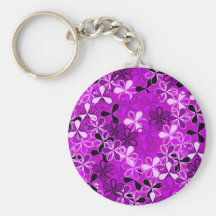 Purple Flowers Key Chain