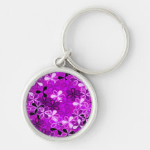 Purple Flowers Keychain