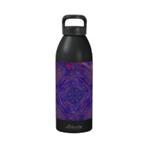 Purple Fractal Pattern Drinking Bottle