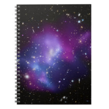 Purple Galaxy Cluster Spiral Notebooks