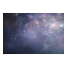 Purple Galaxy with Stars Photo Print