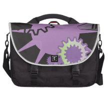 Purple Gears Laptop Commuter Bag