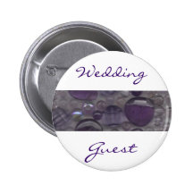 Purple Gems Wedding Guest Badge Button