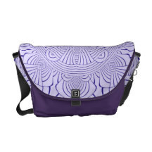 Purple Geometric Pattern Rickshaw Messenger Bag