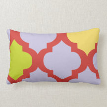 Purple geometrics lumbar throw throw pillows