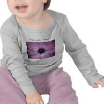 Purple Gerbera Daisy Flower Baby T-shirt LS
