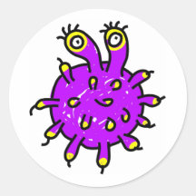 Purple Germ Stickers