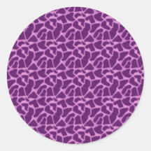 Purple Giraffe Fur Pattern Sticker