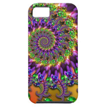 Purple & Green Bokeh Fractal Pattern