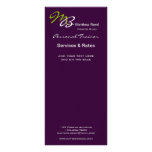 Purple Green Bold Initial Business Services Card Personalized Rack Card