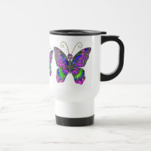 Purple Green Butterfly mug